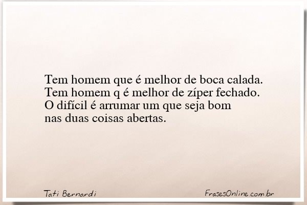 Frase de Tati Bernardi