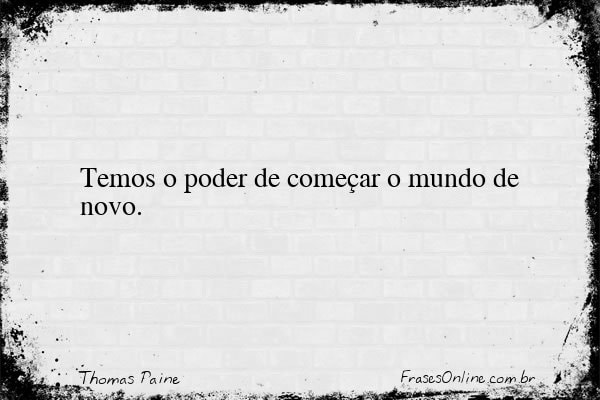 Frase de Thomas Paine