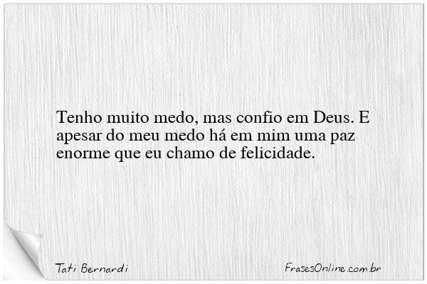 Frase de Tati Bernardi