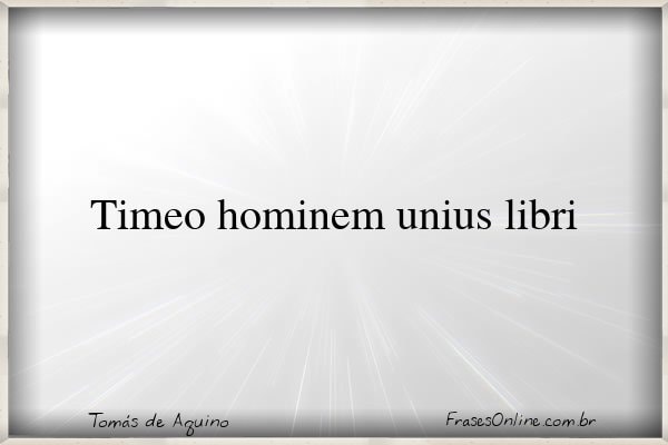 Frase de Tomás de Aquino