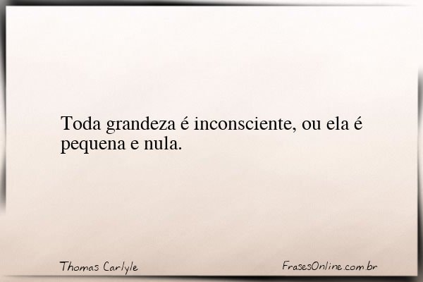 Frase de Thomas Carlyle