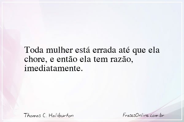 Frase de Thomas C. Haliburton