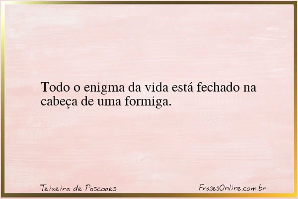 Frase de Teixeira de Pascoaes