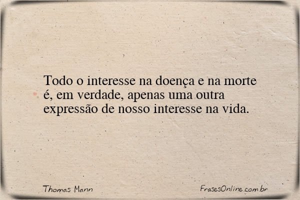 Frase de Thomas Mann