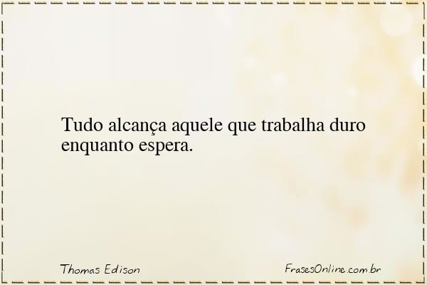 Frase de Thomas Edison