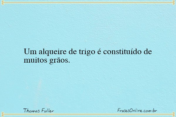 Frase de Thomas Fuller