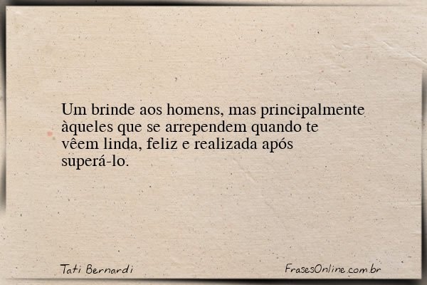 Frase de Tati Bernardi