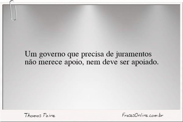 Frase de Thomas Paine