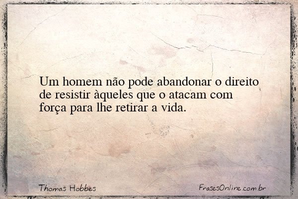 Frase de Thomas Hobbes