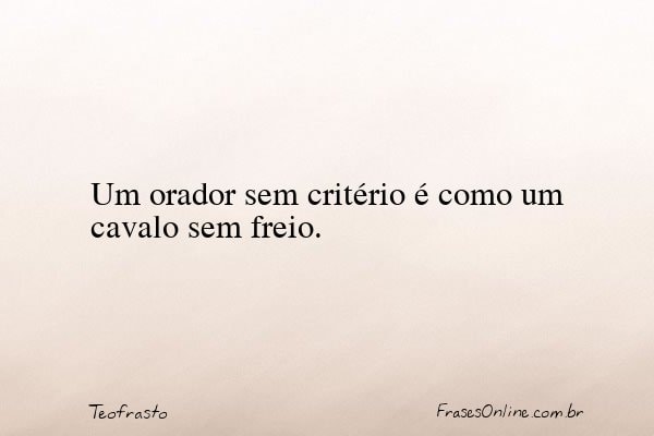 Frase de Teofrasto