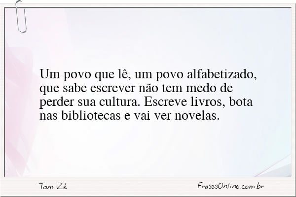 Frase de Tom Zé