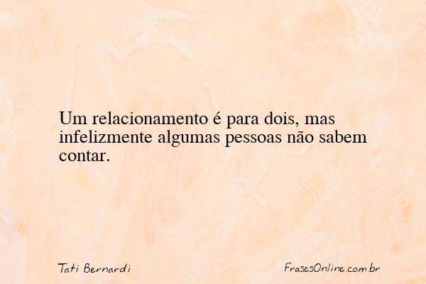 Frase de Tati Bernardi