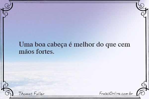 Frase de Thomas Fuller