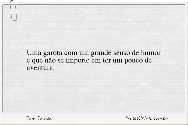 Frase de Tom Cruise