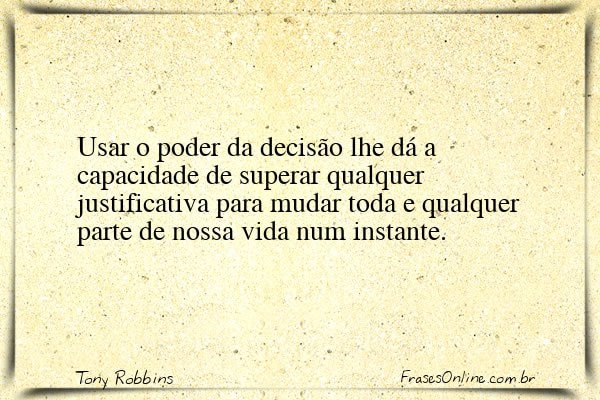 Frase de Tony Robbins