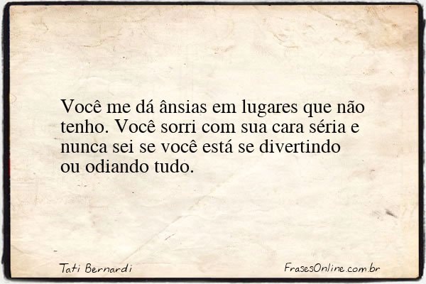 Frase de Tati Bernardi