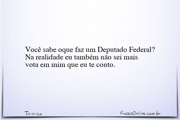 Frase de Tiririca