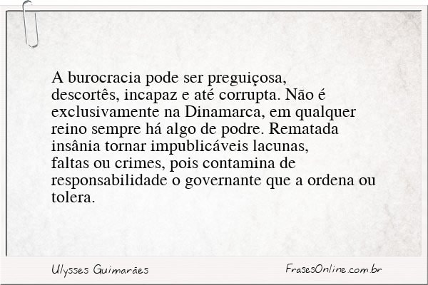Frase de Ulysses Guimarães