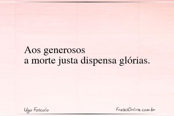 Frase de Ugo Foscolo