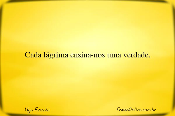 Frase de Ugo Foscolo