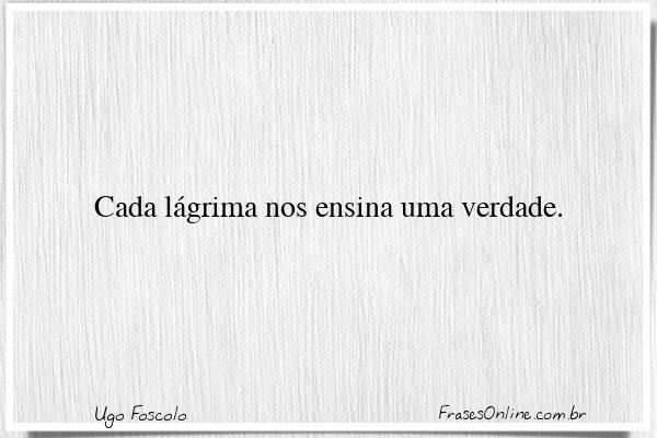 Frase de Ugo Foscolo