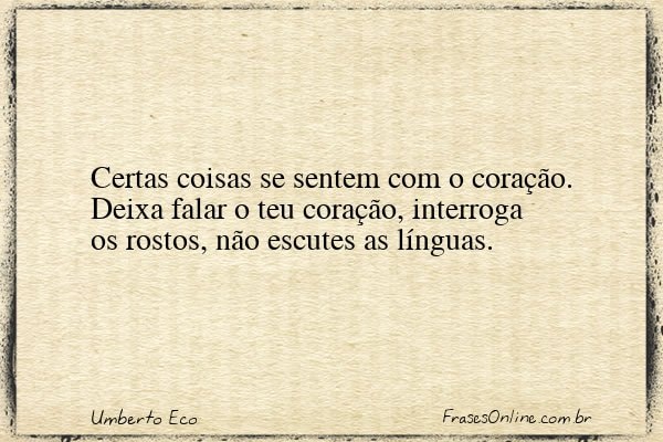 Frase de Umberto Eco