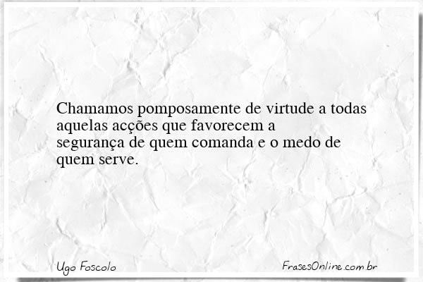 Frase de Ugo Foscolo