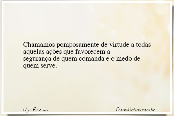 Frase de Ugo Foscolo