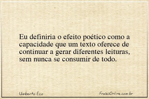 Frase de Umberto Eco