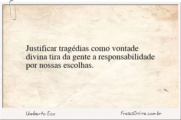 Frase de Umberto Eco