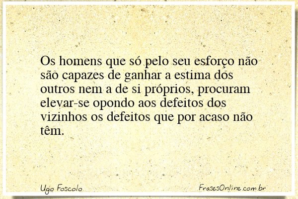 Frase de Ugo Foscolo