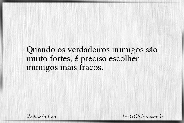 Frase de Umberto Eco