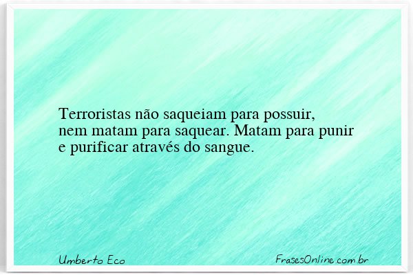Frase de Umberto Eco