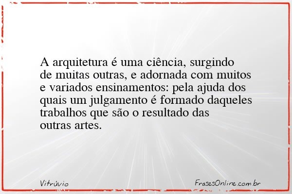 Frase de Vitrúvio
