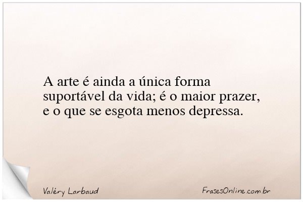 Frase de Valéry Larbaud