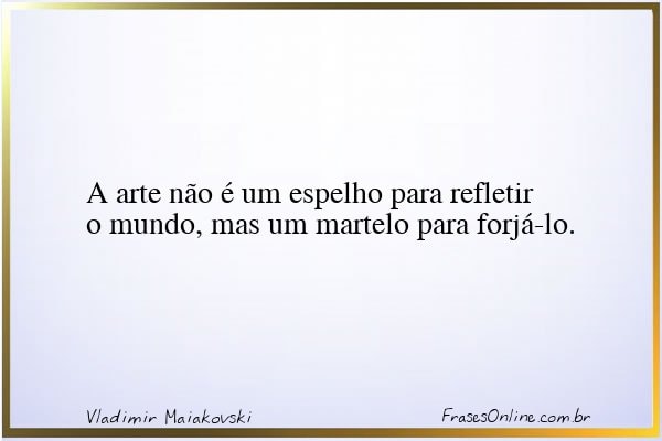 Frase de Vladimir Maiakovski