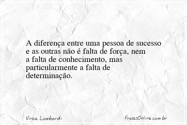 Frase de Vince Lombardi