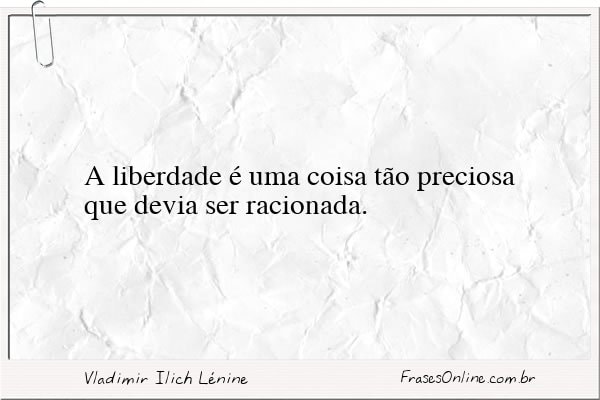 Frase de Vladimir Ilich Lénine