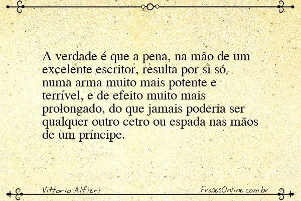 Frase de Vittorio Alfieri