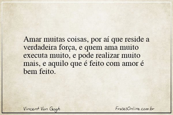 Frase de Vincent Van Gogh