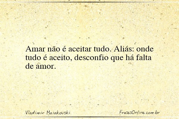 Frase de Vladimir Maiakovski