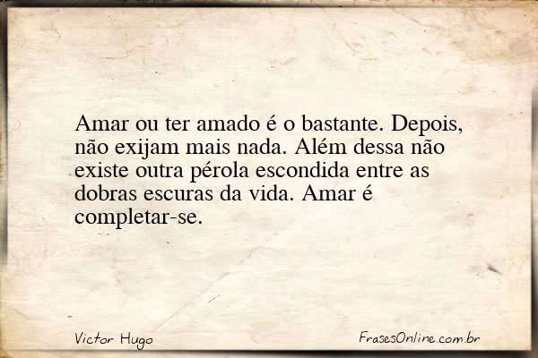 Frase de Victor Hugo