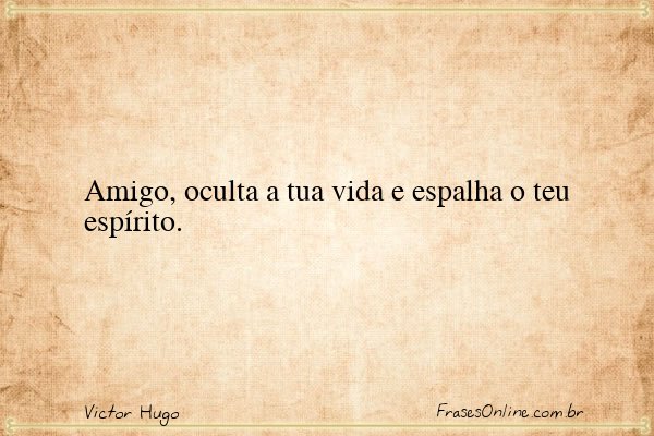 Frase de Victor Hugo