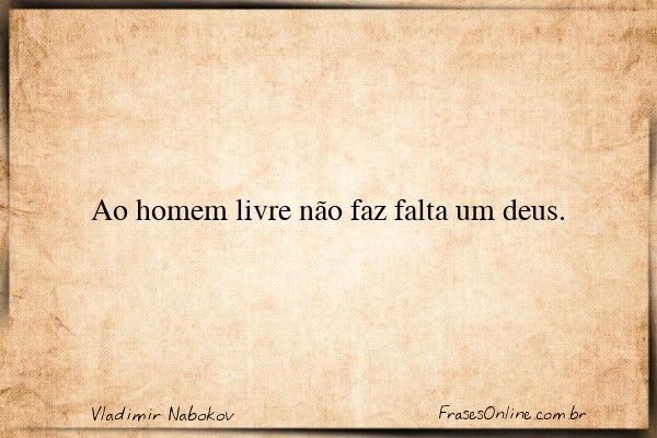 Frase de Vladimir Nabokov