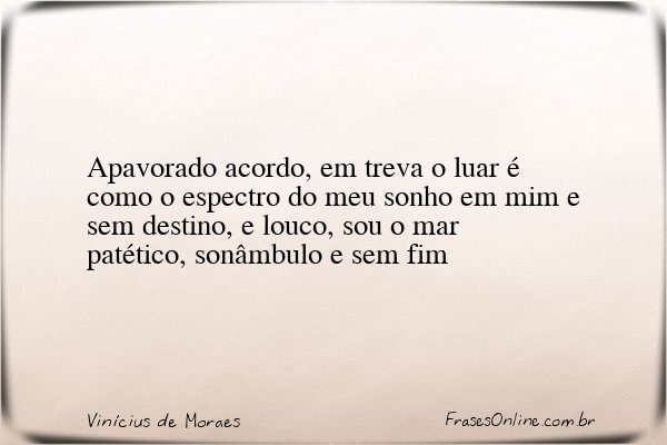 Frase de Vinícius de Moraes