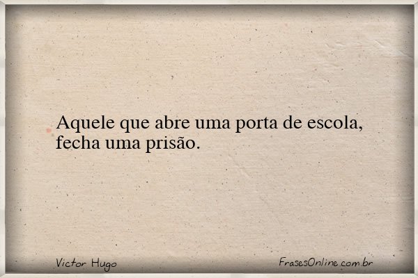 Frase de Victor Hugo