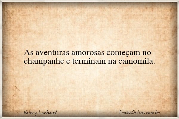 Frase de Valéry Larbaud