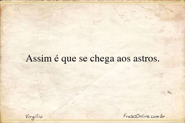 Frase de Virgílio