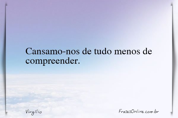 Frase de Virgílio