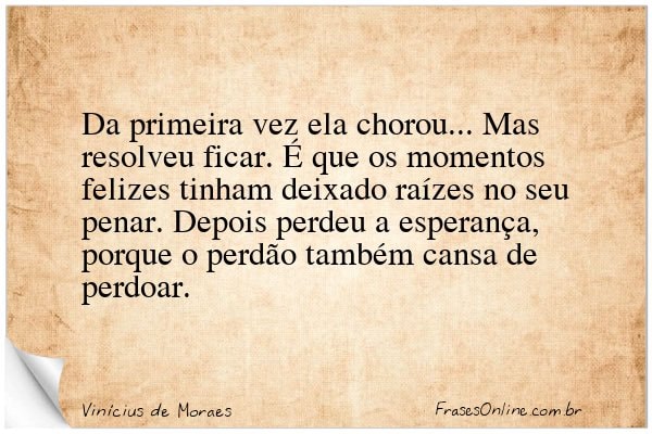 Frase de Vinícius de Moraes